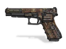 Gen 3 Glock 34 / Glock 35 Decal Grip - Steampunk In-Color 