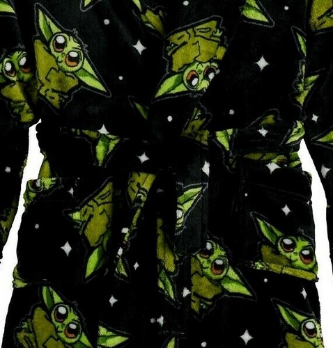 Baby Yoda Robe Bathrobe Pajamas Cover Boy Girl Star Wars Mandalorian 5 6 S Grogu - Picture 2 of 2