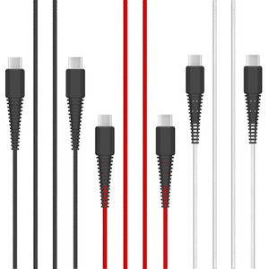 10Ft USB C to USB C Cable Type C Nylon Braided Data Sync Charger For Samsung/LG