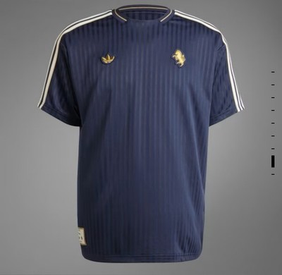 Sz L Men's Adidas Juventus Terrace Icons Jersey Legend Ink Blue