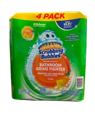 Scrubbing Bubbles Bathroom Grime Fighter Bathroom Disinfectant 4Pk 25oz Each