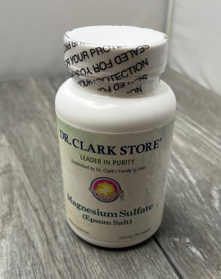 Dr. Clark Store Magnesium Sulfate (Epsom Salt) 1030mg 100 Capsules BB 5/27