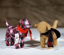 LOT of 2 Pre-Owned Victoria  s Secret PINK Holiday Mini Dogs Plush Toys 27199802