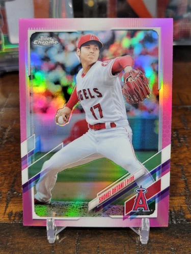 Shohei Ohtani 2021 Topps Chrome Pink Refractor #159 Los Angeles Dodgers MVP - Picture 1 of 2
