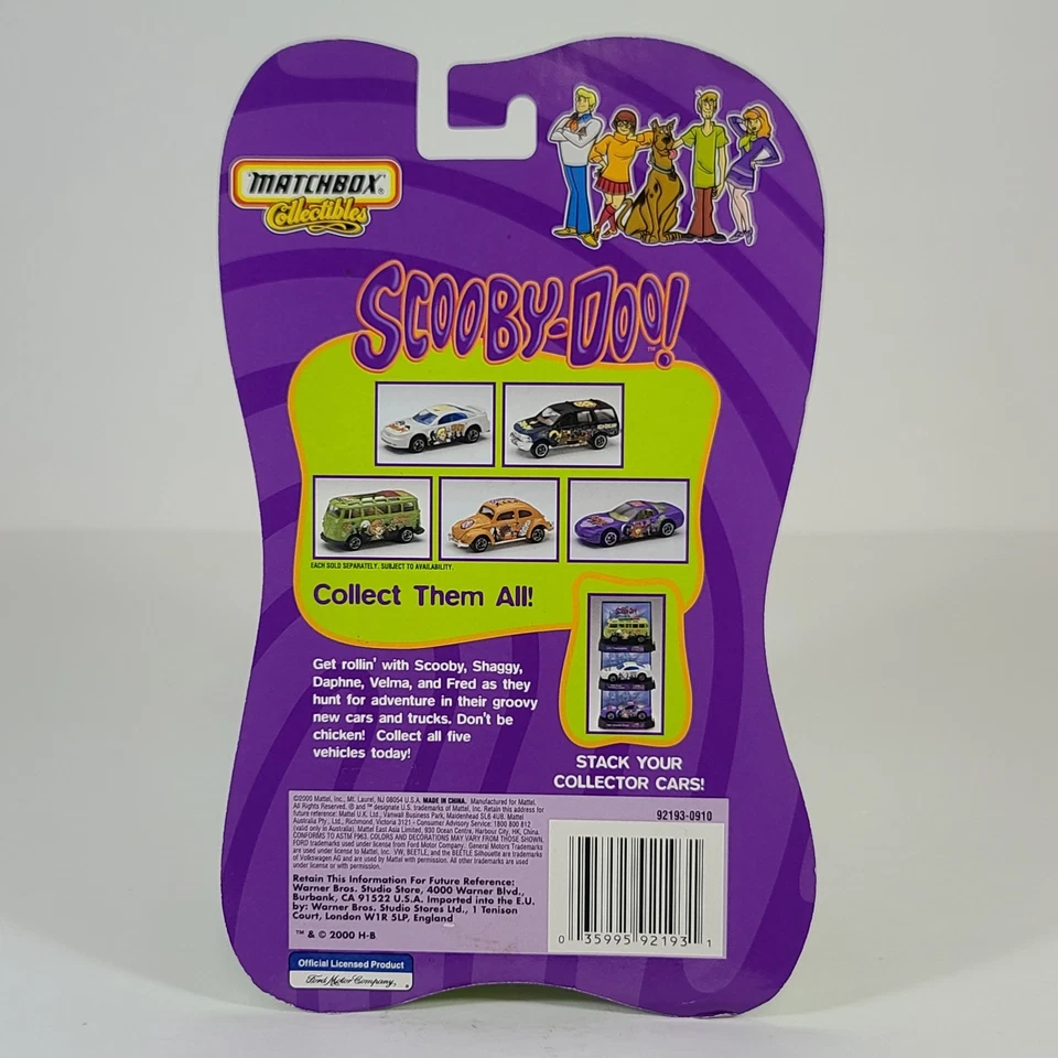 Caja de cerillas de colección 2000 ¡Scooby-Doo! Ford Mustang 1999 cupé Fred Foto 2 de 4