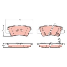 Satz Bremsbeläge Bremsklötze hinten für KIA Niro 1 DE RIO 4 YB Stonic 2408129