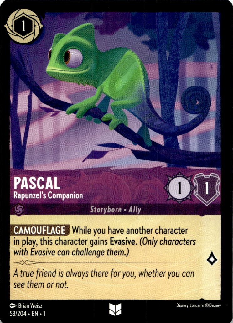 Pascal - Rapunzel's Companion 53/204 Uncommon The First Chapter Lorcana NM
