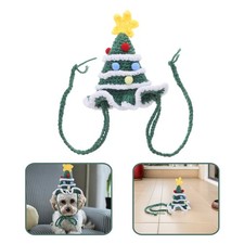 Christmas Tree Knitted Dog Hats - Pet Crochet Dog Hats - Christmas Costume