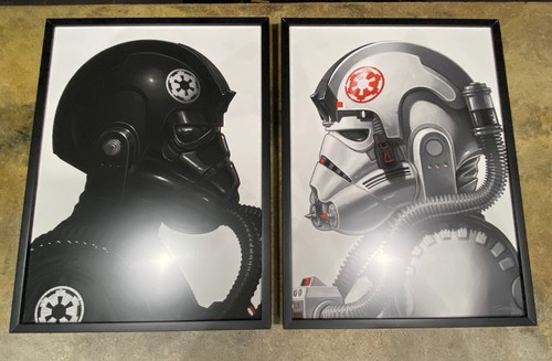 Star Wars Michael Mitchell Print Mondo TIE Fighter Pilot AT-AT Driver Lot