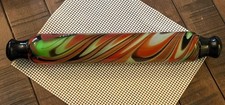 Original NAILSEA MURANO Hand Blown GLASS ROLLING PIN w/Swirl &bull; 16.5" Pastry Pin