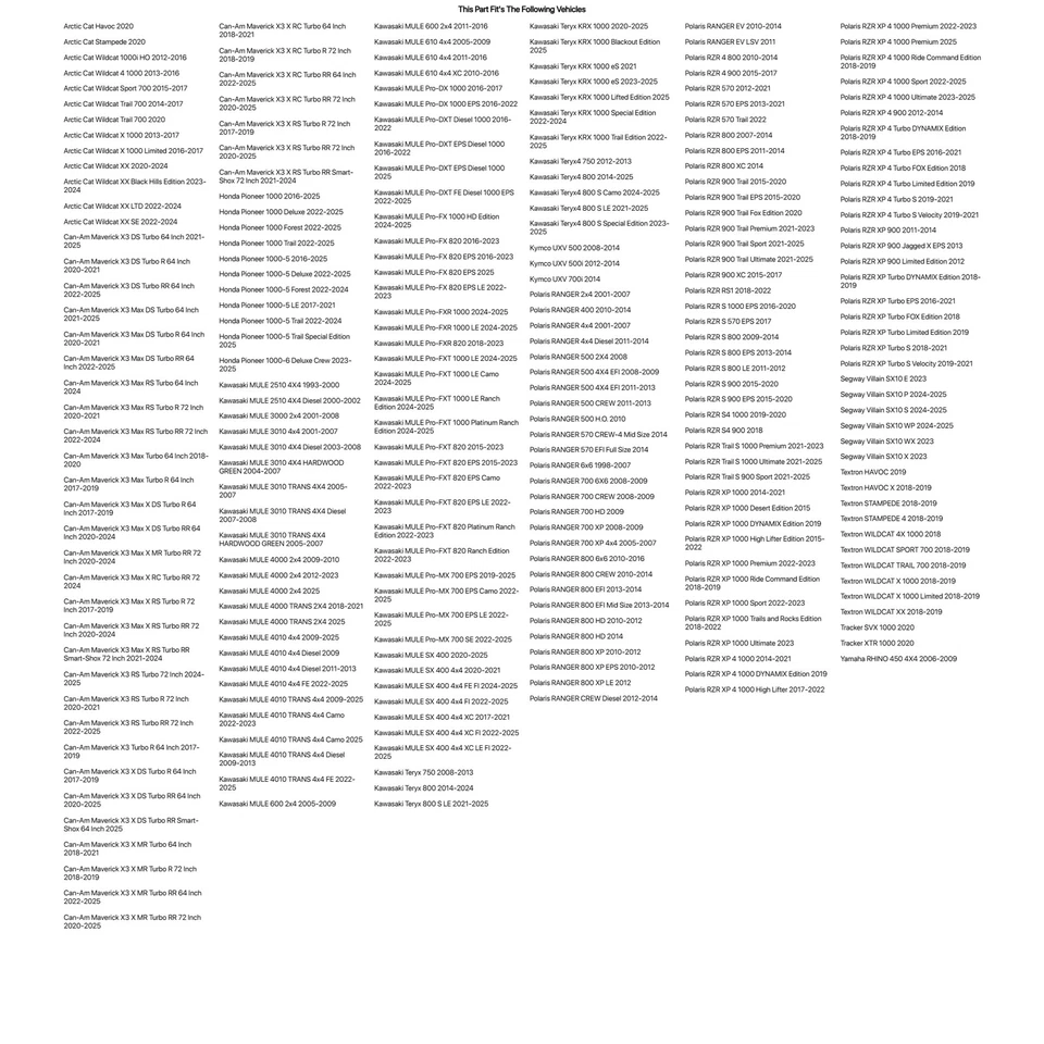 Kit de espejo retrovisor Tusk UTV con extensión para KAWASAKI MULE SX 4x4 XC 2017-2021 Foto 2 de 4