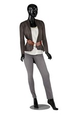 SSWBasics Mannequin Full Body Female Glossy Black Cameo Fiberglass with Base