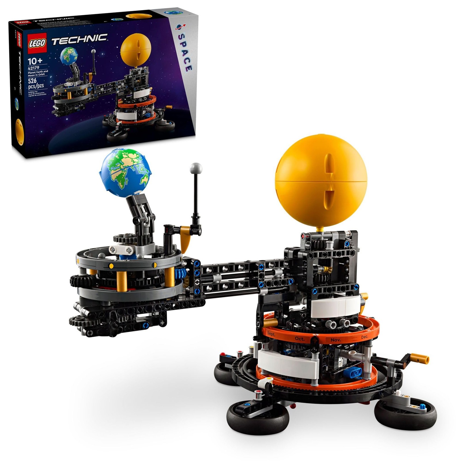 LEGO Technic Planet Earth and Moon in Orbit Building Set, Outer Space Birthday