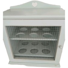Green Wooden Egg House Storage Cabinet Box 2 Tier Shelf Holds 12 Eggs