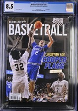 COOPER FLAGG ROOKIE BECKETT BASKETBALL MAGAZINE 2025 COVER DUKE MAVS CGC 8.5
