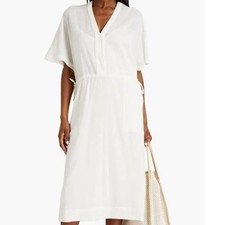 RAG & BONE Sheer White Gauze Caftan Midi Dres...