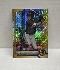 YENDRY ROJAS 2022 Bowman Chrome Prospects GOLD MOJO REFRACTOR ~ Padres 1st /50