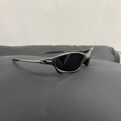 Vintage Oakley Juliet 1.0 X-Metal Polarized Sunglasses Gray Frames Black Lens