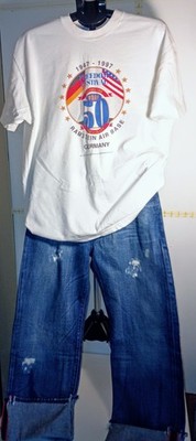 VTG USAF XL Hanes Beefy T-Shirt 50th Freedom Festival Ramstein Air Base Germany 