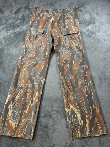 Vintage Modern Camouflage Cargo Pants Mens 34x34 Brown USA Hunting RARE Pattern