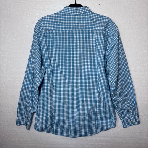 Banana Republic Mens XL Plaid Non Iron Tailored Slim Fit Shirt Button Front Blue - Picture 3 of 9