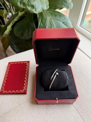 Cartier Juste un Clou classic 18k White Gold size 19 w/box & papers