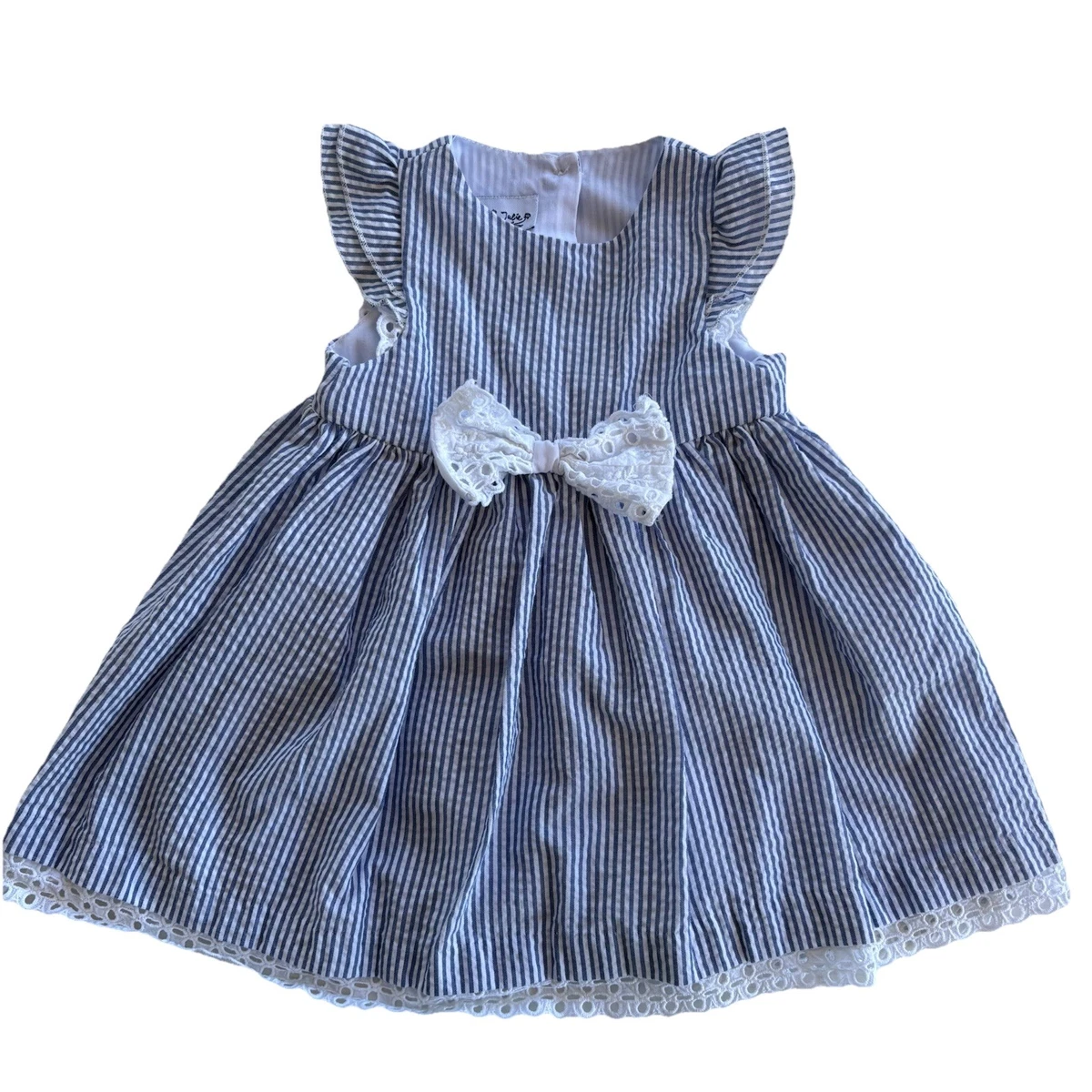 pippa and julie blue dress Sadira Dress - White W Blue