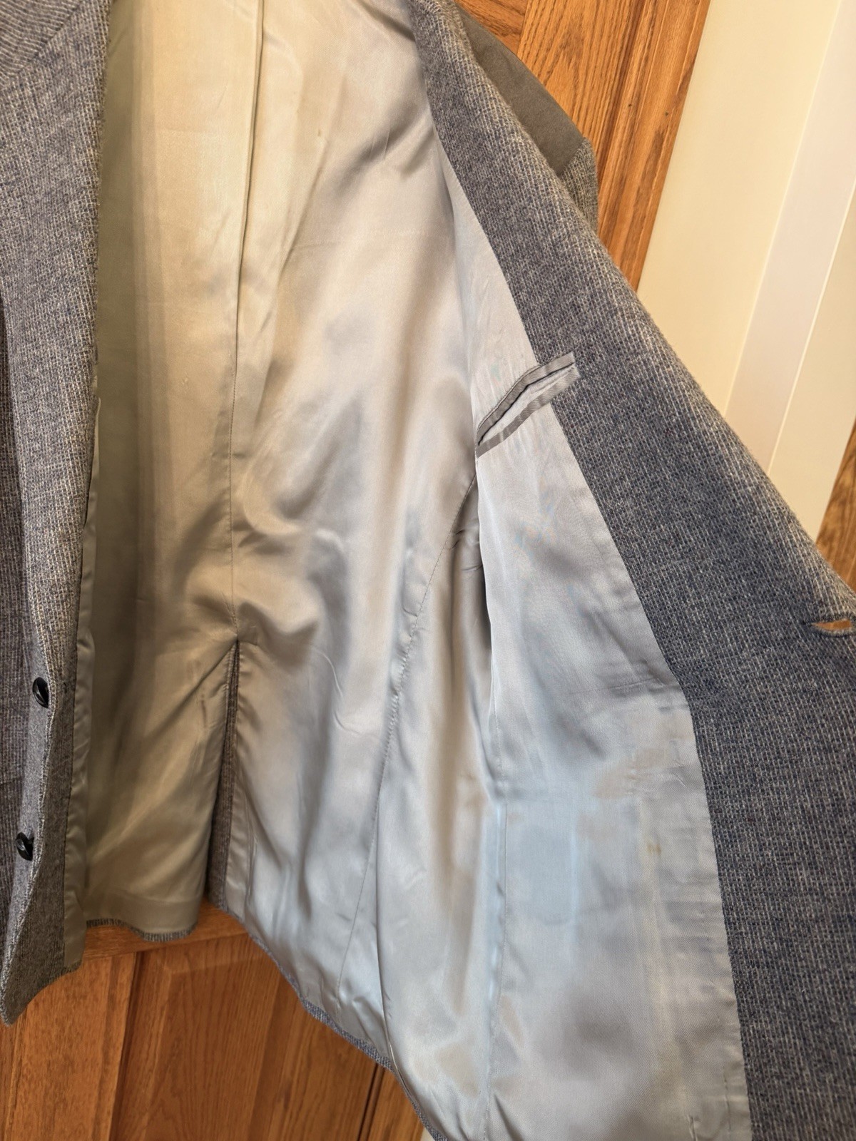 Pendleton Wool Blazer Jacket Men 46 Gray Elbow Pa… - image 6