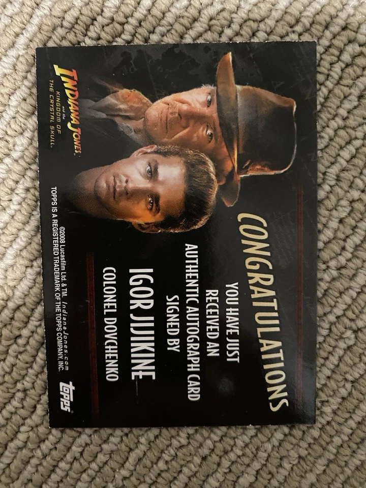 IGOR JIJIKINE INDIANA JONES CRYSTAL SKULL TOPPS 2008 AUTO Retail SSP Version - Image 2 of 4