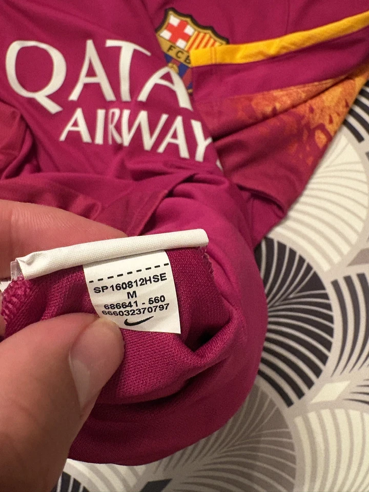 Maillot d’entraînement Nike FC Barcelone 2015/2016 – Rose / Orange – Taille M - Photo 4/4