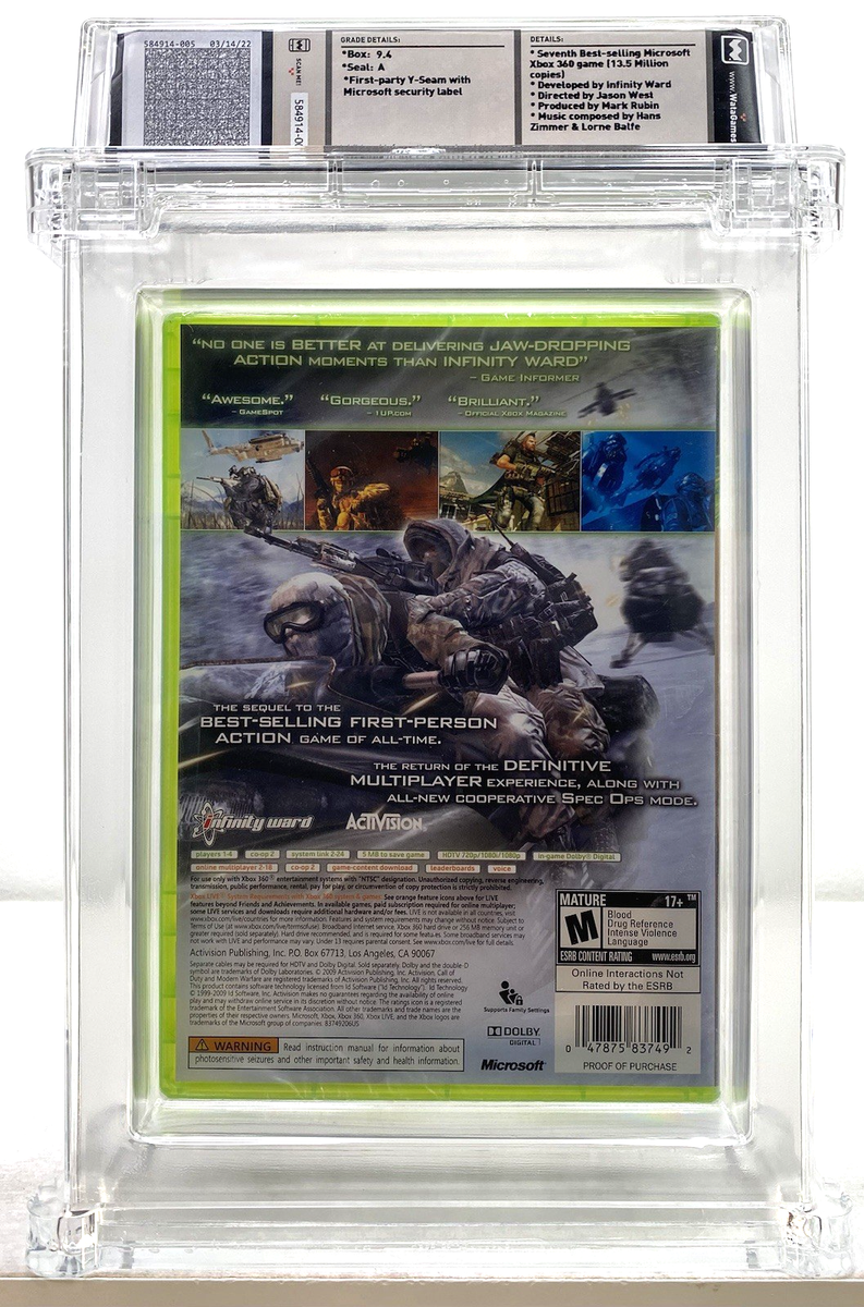 Call of Duty Modern Warfare 2 COD MW2 Microsoft Xbox 360 Part Code