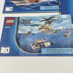 LEGO City Coast Guard Patrol Retired  60022 Set Of 3 Manuals (manuals Only!)