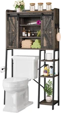 over the Toilet Storage Cabinet, Bathroom Storage with Shelves Rack, Tissue Reel
