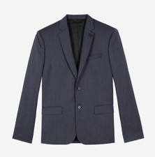 kooples Mens Wool Suit Jacket Blazer 2 Buttons HV1633FIT US 34 Blue NWT 550 NWT
