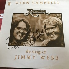 REUNION VINYL LP RECORD SIGNED FRONT COVER BY GLEN CAMPBELL