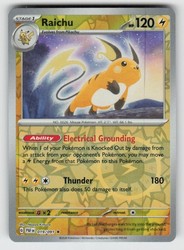 Raichu 019/091 Paldean Fates Reverse Holo Rare