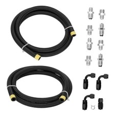AN6 Power Steering Pump Hose Fitting Kit Return Tank for Pump Mounted