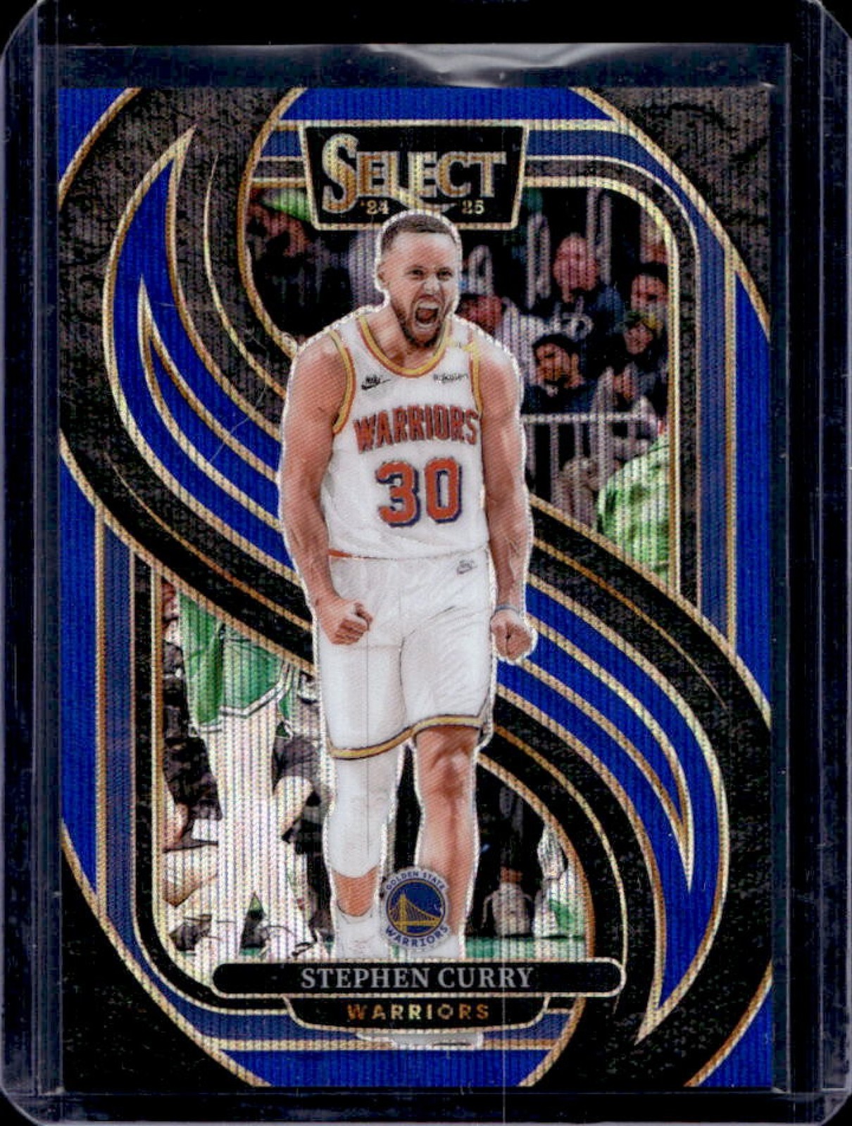 2024-25 Select Stephen Curry Premier Blue Wave Prizm #14/75 Warriors