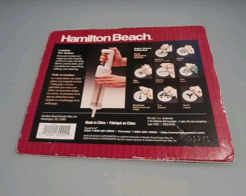 Prensa de galletas y decorador de alimentos Hamilton Beach Super Shooter 80000 de colección nuevo - Imagen 3 de 4