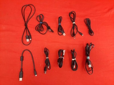 Lot Of 10 Micro USB Cables Various Lengths PS4 Xbox One Cellphones 9625