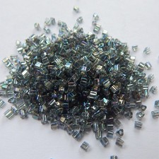 TOHO 11/o Triangle Beads 20 grams Gray Rainbow Seed Beads No. 176b