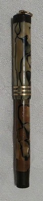 Parker Vintage Duofold Ring Top Fountain Pen Faux Marble Tortoise Shell