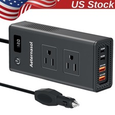 Car Power Inverter 12V to 110V 200W Converter Adapter Charger 40inchs Cable
