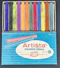 Vintage Artista Colored Chalk No. 403 12 Sticks, Made in USA!