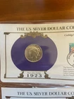 1923 us peace dollar au. 1 ounce of 90 % silver.