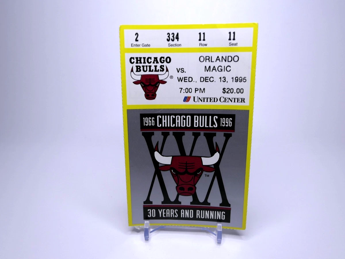 Basketball Chicago Bulls 1995 Vintage Sports Ticket Stubs for sale