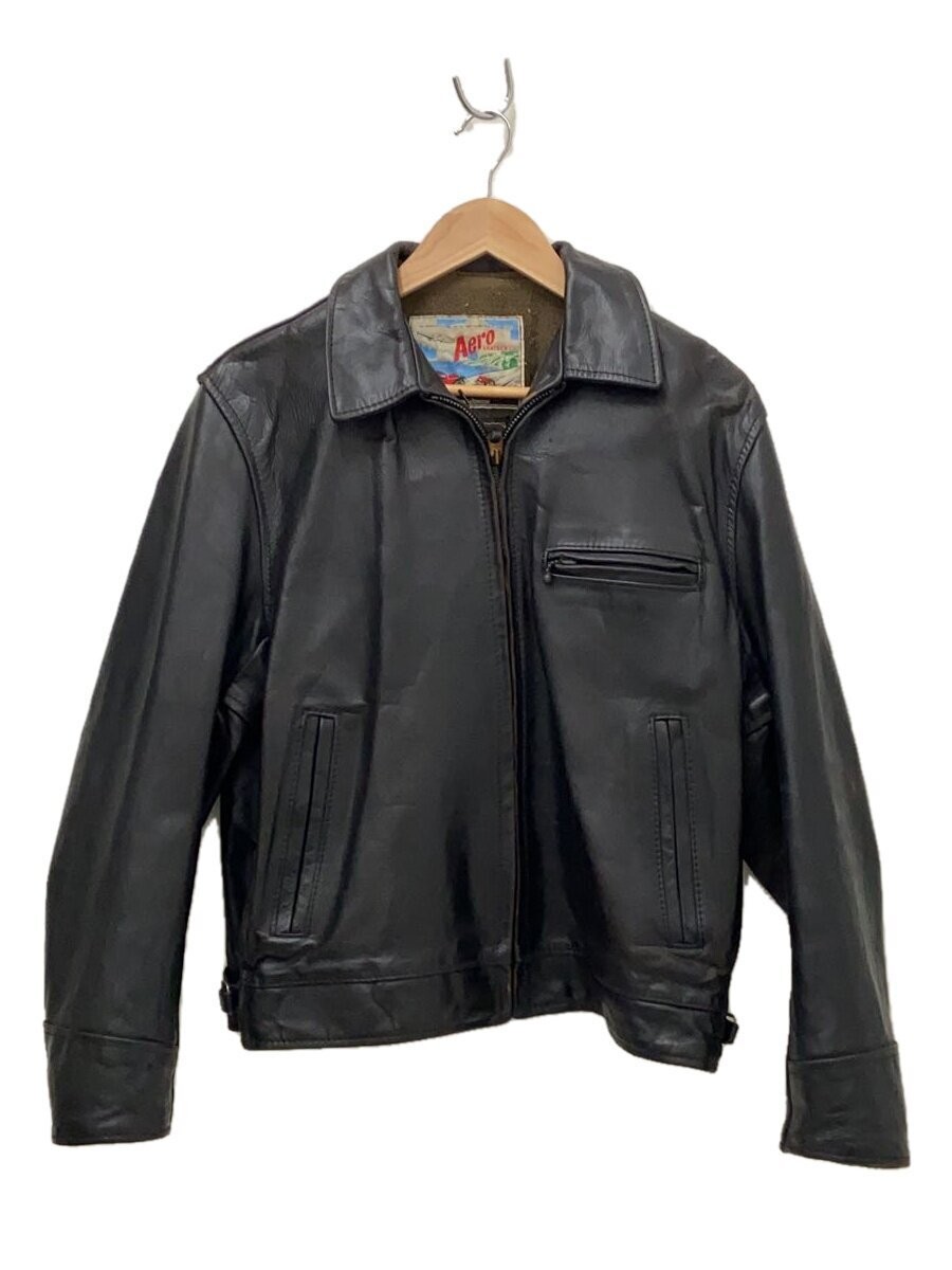 Aero Leather Single Rider Jacket/40/Horseskin/Blk// 12001