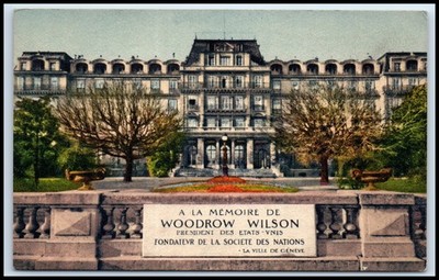 Postcard A La Moire De Woodrow Wilson Plaque   N71