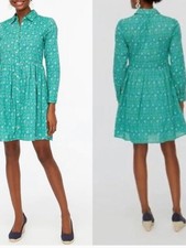 J-Crew Printed Cotton Mini Shirt-Dress Size 2