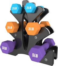 Weights Dumbbells Set with Various Color and Weights and Compatible, 1-15 LB, An
